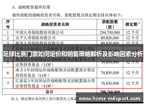 足球比赛门票如何定价和销售策略解析及影响因素分析